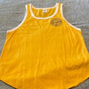 Victoria secret pink tank top yellow/black size small